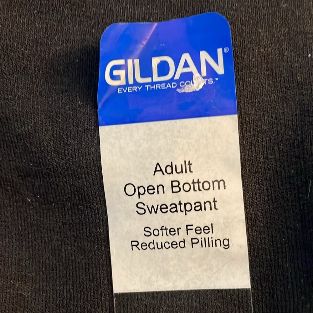 New with tags Gildan open bottom leg sweatpants. Black in color. Size 2XL. - Picture 7 of 8